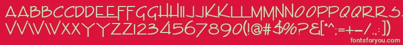 GeOffshoreCaps Font – Green Fonts on Red Background