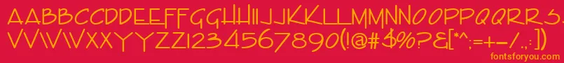 GeOffshoreCaps Font – Orange Fonts on Red Background