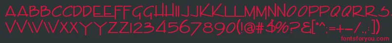 GeOffshoreCaps Font – Red Fonts on Black Background