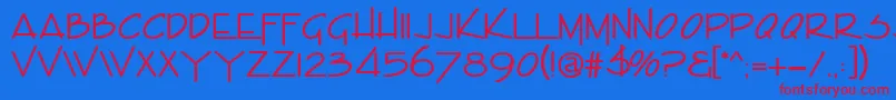 GeOffshoreCapsフォントについての詳細 フォントGeOffshoreCaps – 赤い文字の青い背景