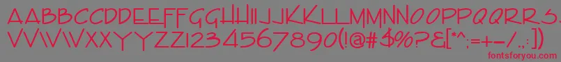 GeOffshoreCaps Font – Red Fonts on Gray Background
