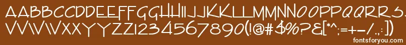 GeOffshoreCaps Font – White Fonts on Brown Background