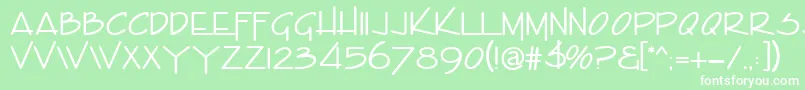 GeOffshoreCaps Font – White Fonts on Green Background
