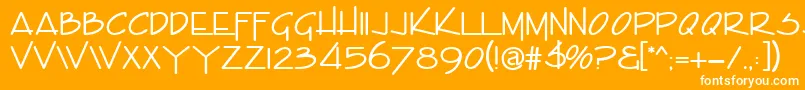 GeOffshoreCaps Font – White Fonts on Orange Background