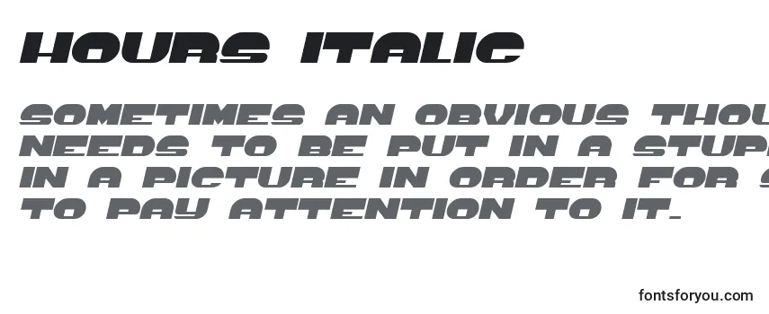 Hours Italic-fontti