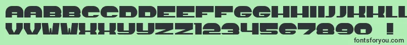 Hours Font – Black Fonts on Green Background