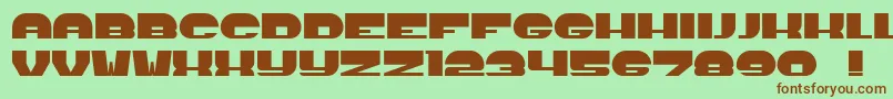 Hours Font – Brown Fonts on Green Background