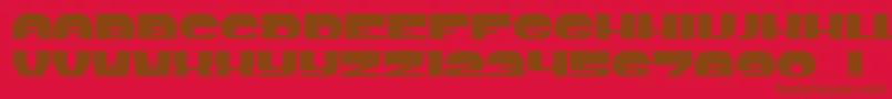 Hours Font – Brown Fonts on Red Background