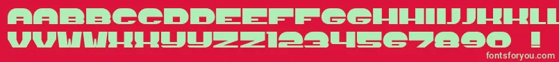Hours Font – Green Fonts on Red Background