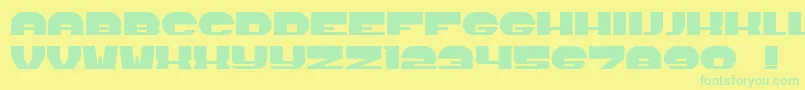 Hours-fontti – vihreät fontit keltaisella taustalla