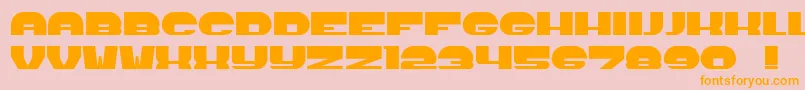 Hours Font – Orange Fonts on Pink Background