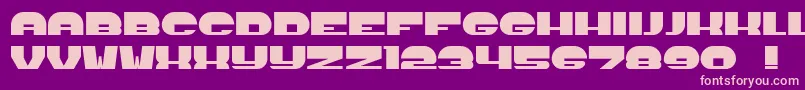 Hours Font – Pink Fonts on Purple Background