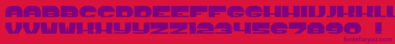 Hours Font – Purple Fonts on Red Background