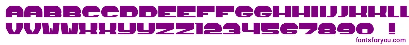 フォントHours – 白い背景に紫のフォント