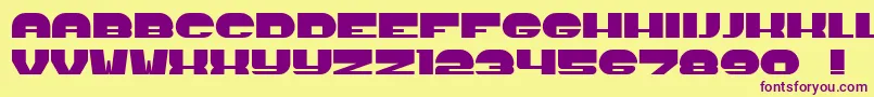 Hours Font – Purple Fonts on Yellow Background