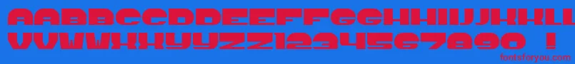 Hours Font – Red Fonts on Blue Background