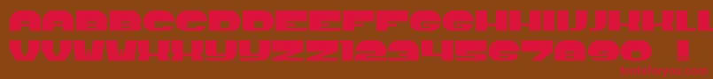 Hours Font – Red Fonts on Brown Background