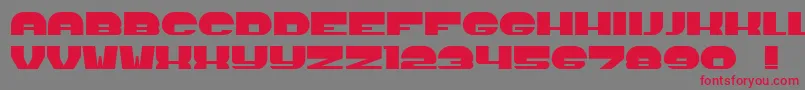 Hours Font – Red Fonts on Gray Background