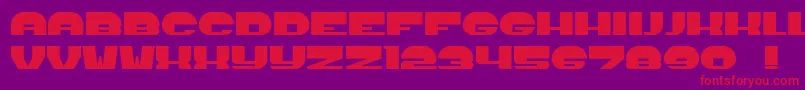Hours Font – Red Fonts on Purple Background