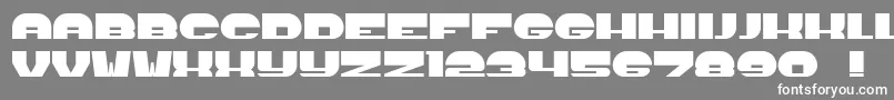 フォントHours – 灰色の背景に白い文字