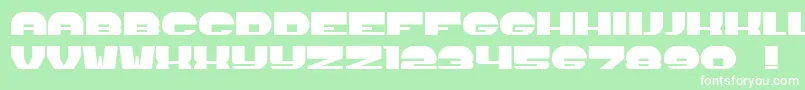 Hours Font – White Fonts on Green Background