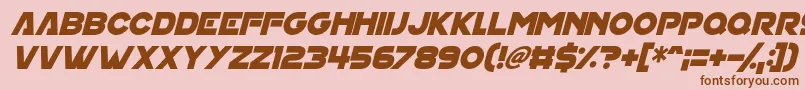 House On Mars Italic Font – Brown Fonts on Pink Background