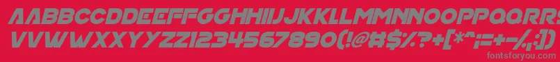 House On Mars Italic Font – Gray Fonts on Red Background