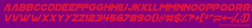 House On Mars Italic Font – Red Fonts on Purple Background