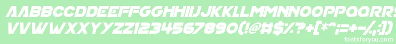 House On Mars Italic Font – White Fonts on Green Background