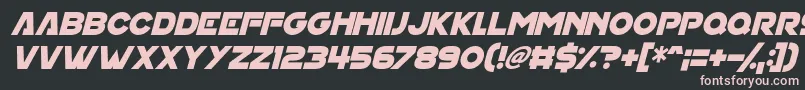 House On Mars Italic-fontti – vaaleanpunaiset fontit mustalla taustalla
