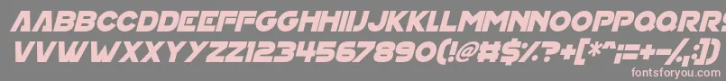 フォントHouse On Mars Italic – 灰色の背景にピンクのフォント