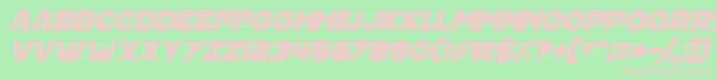 House On Mars Italic-fontti – vaaleanpunaiset fontit vihreällä taustalla