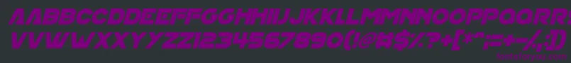 フォントHouse On Mars Italic – 黒い背景に紫のフォント