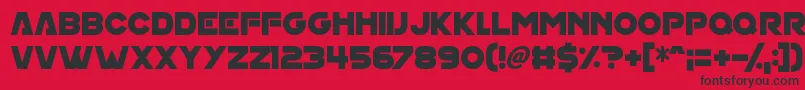 House On Mars Font – Black Fonts on Red Background