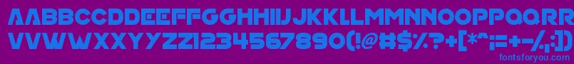 House On Mars Font – Blue Fonts on Purple Background