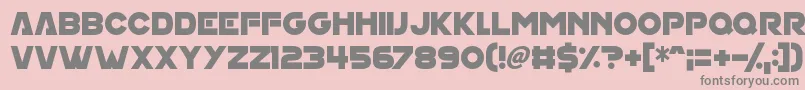 House On Mars Font – Gray Fonts on Pink Background