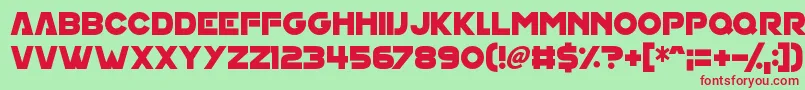 House On Mars Font – Red Fonts on Green Background