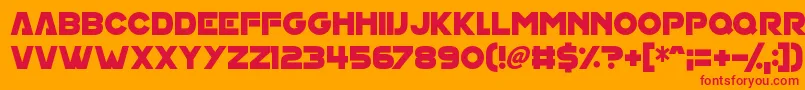 House On Mars Font – Red Fonts on Orange Background