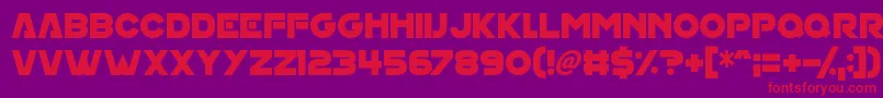 House On Mars Font – Red Fonts on Purple Background