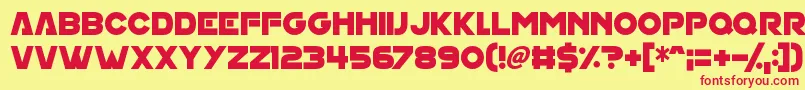 House On Mars Font – Red Fonts on Yellow Background