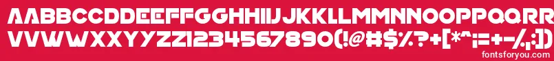 House On Mars Font – White Fonts on Red Background