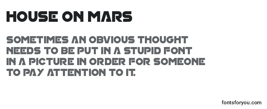 Überblick über die Schriftart House On Mars