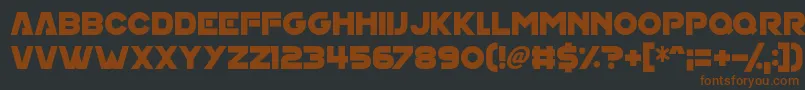 House On Mars Font – Brown Fonts on Black Background