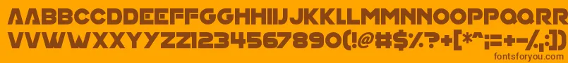 House On Mars Font – Brown Fonts on Orange Background
