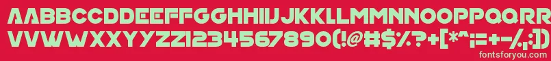 House On Mars Font – Green Fonts on Red Background