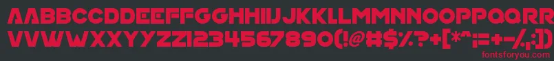 House On Mars Font – Red Fonts on Black Background