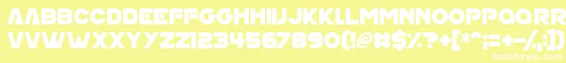 House On Mars Font – White Fonts on Yellow Background