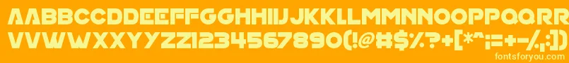 House On Mars Font – Yellow Fonts on Orange Background