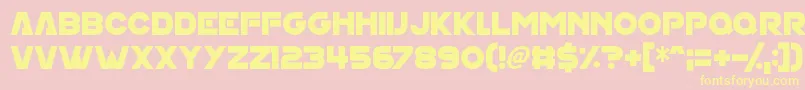 House On Mars Font – Yellow Fonts on Pink Background