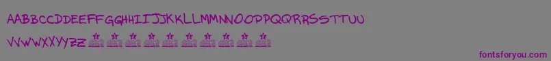 House Queen Personal Use-Schriftart – Violette Schriften auf grauem Hintergrund